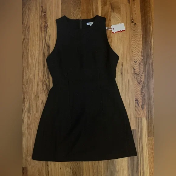 NWT Après Studio Brown Herringbone Pinafore Mini Dress Size S - Picture 10 of 11